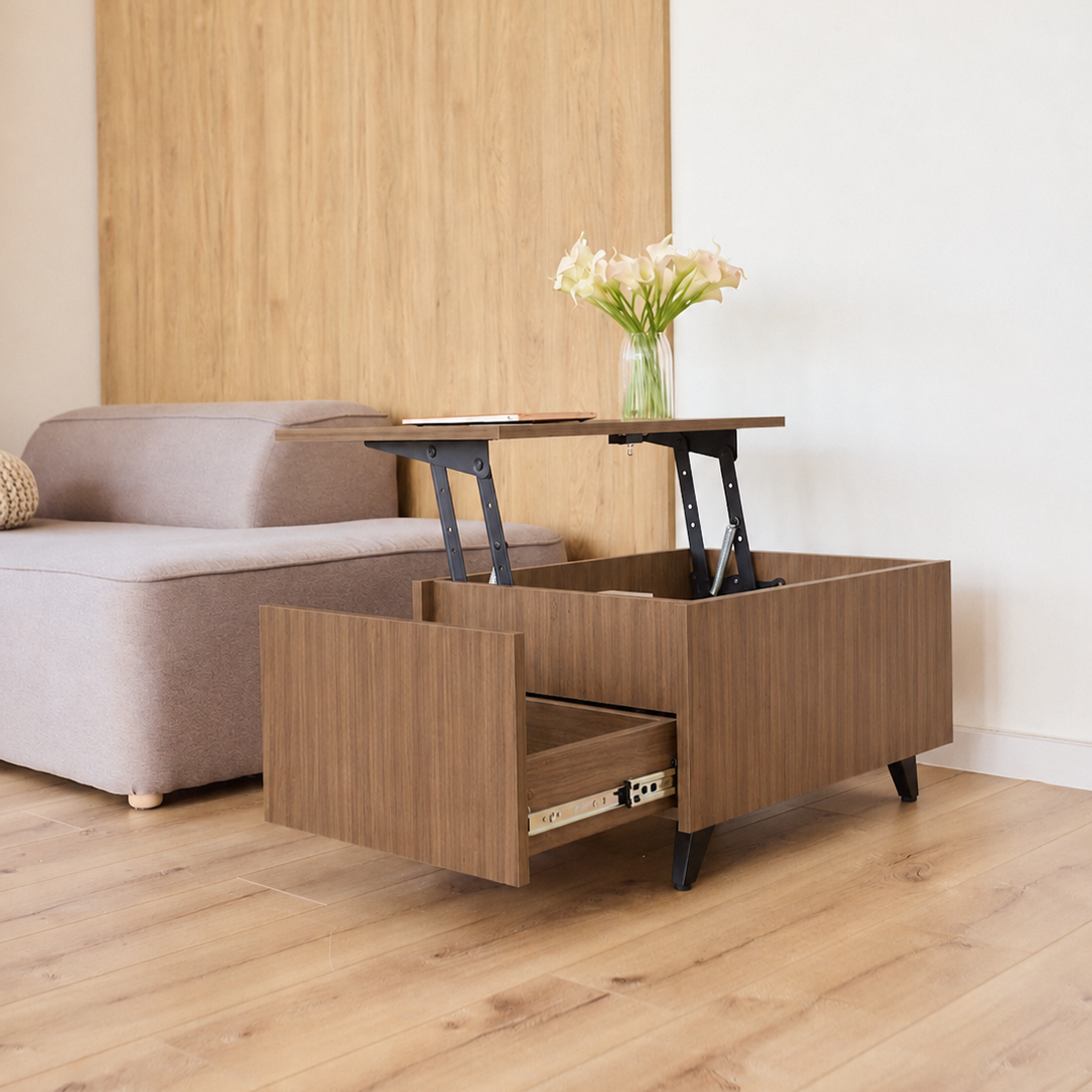 Couchtisch mit Hubplatte, verstecktem Fach & RFID-Schloss CT05