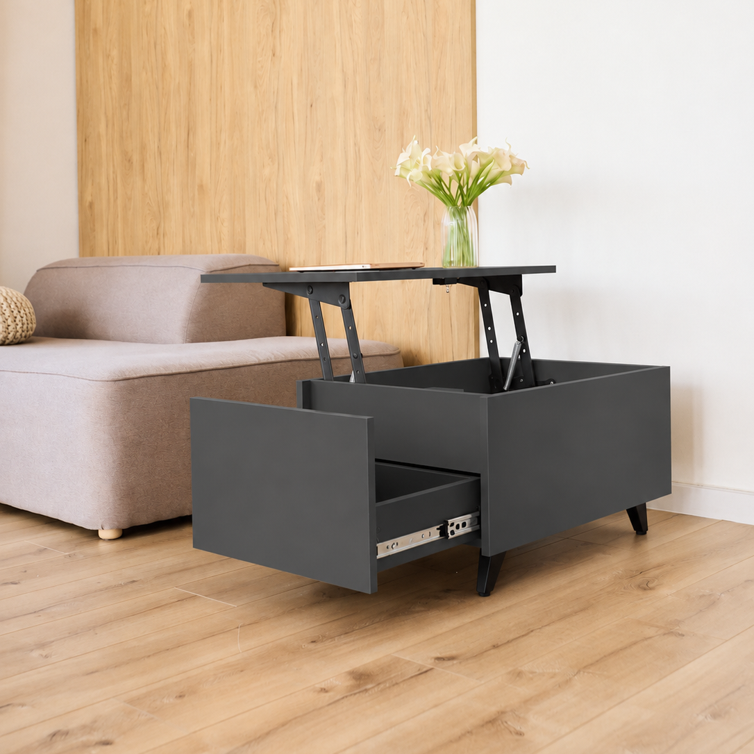 Couchtisch mit Hubplatte, verstecktem Fach & RFID-Schloss CT05