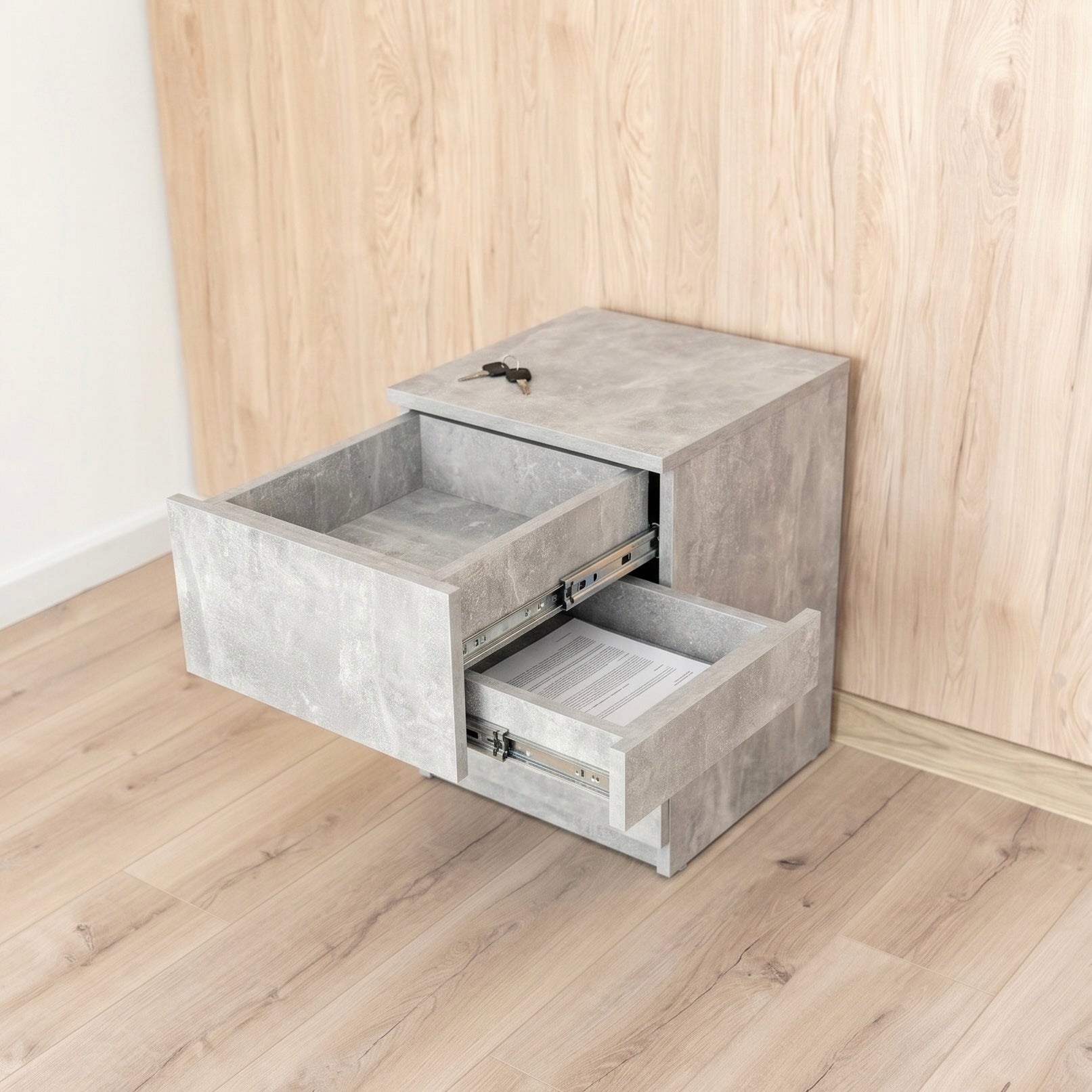 Comodino con contenitore nascosto con serratura B30