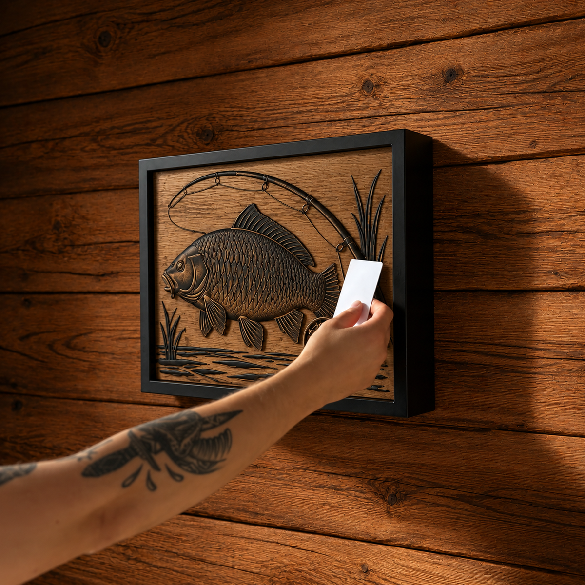 Hunting Wall Art with Deer & Hidden RFID Storage β D01