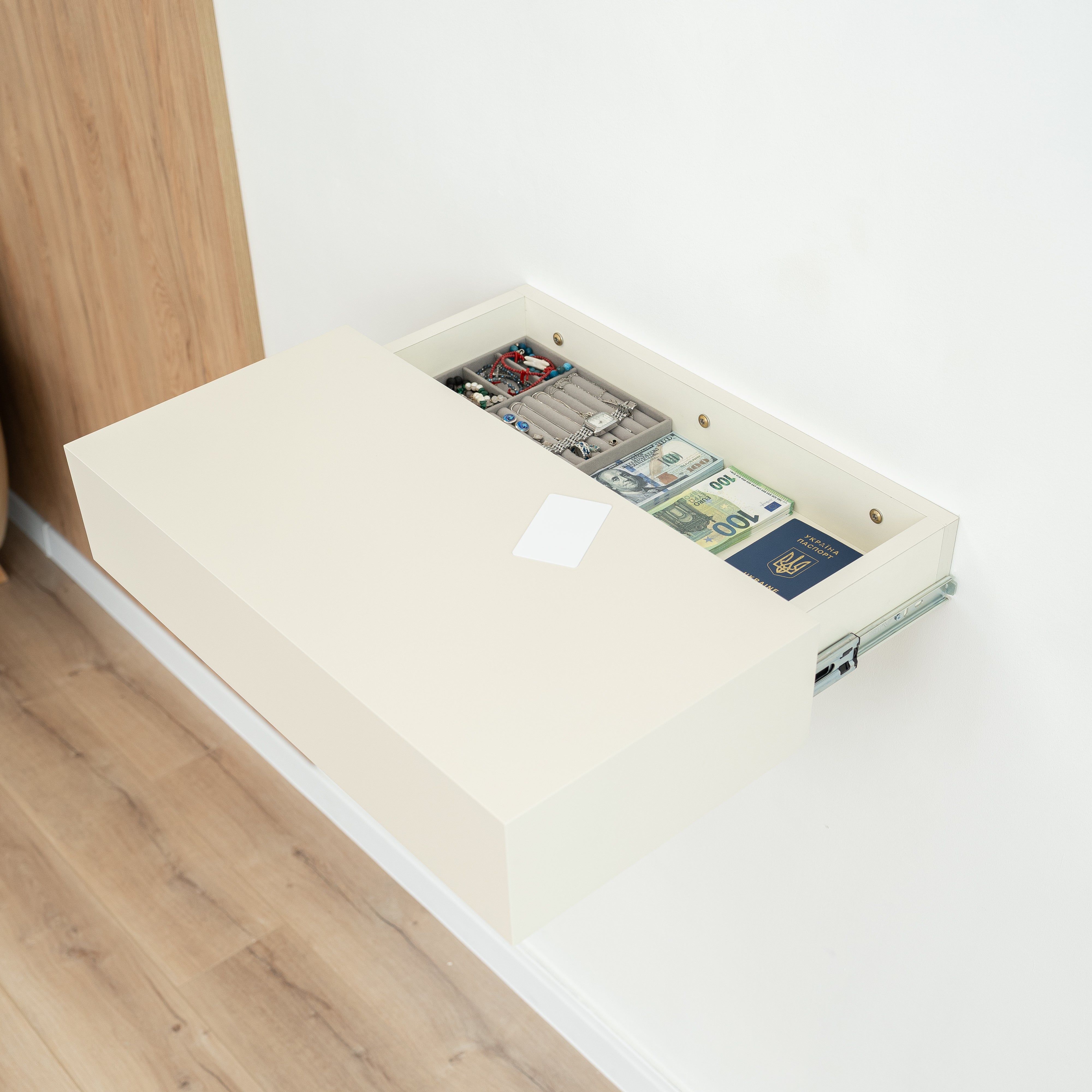 switchel aufbewahren Verdecktes Wandregal mit RFID-Schloss – Verstecktes Aufbewahrungsregal