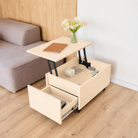 Couchtisch mit Hubplatte, verstecktem Fach & RFID-Schloss CT05