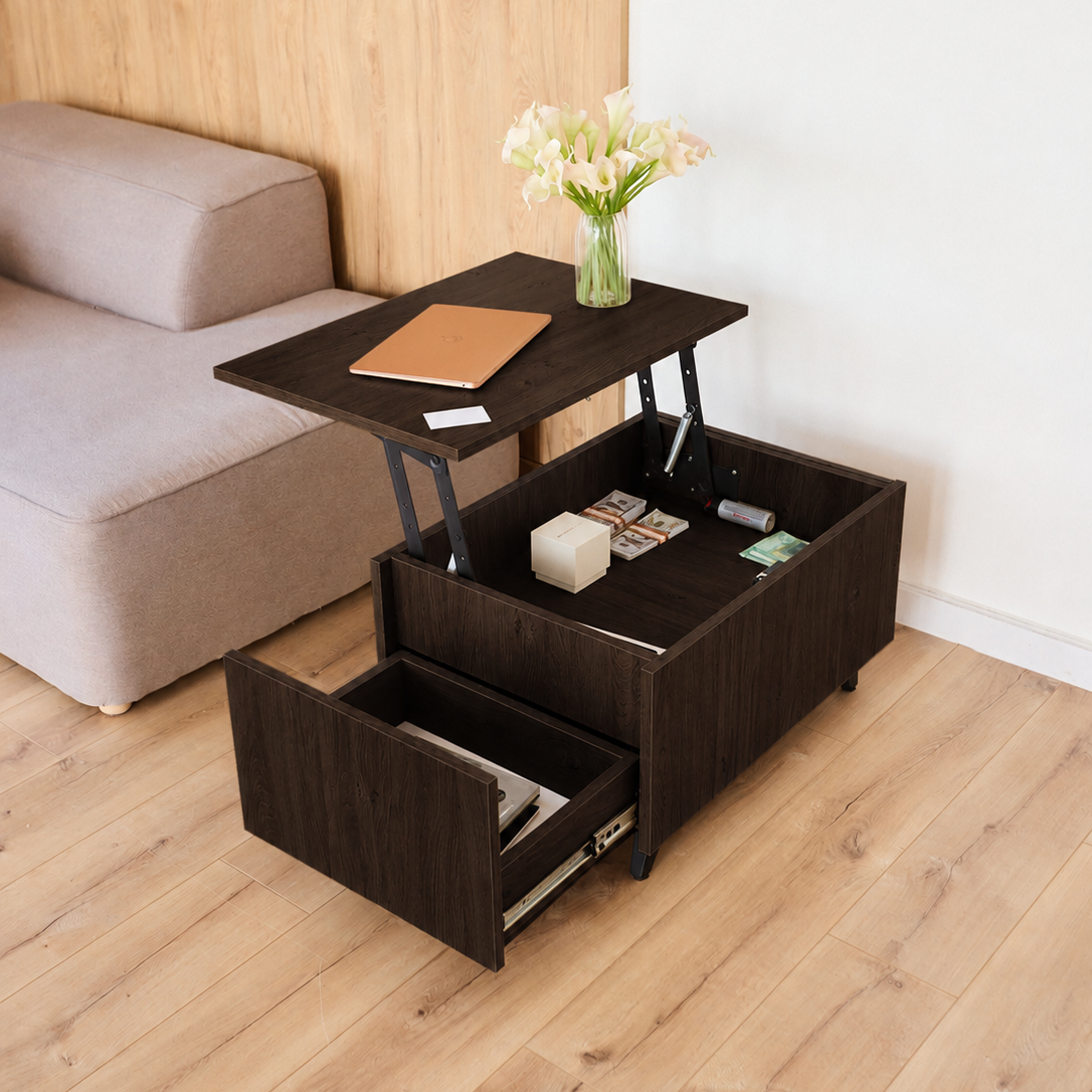Couchtisch mit Hubplatte, verstecktem Fach & RFID-Schloss CT05