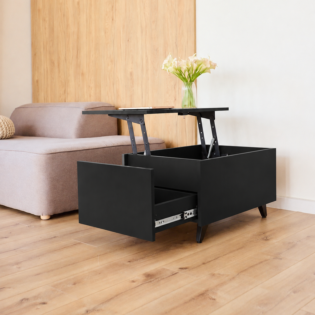Couchtisch mit Hubplatte, verstecktem Fach & RFID-Schloss CT05