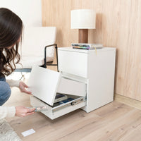 Bedside table with Two Hidden Drawers B30