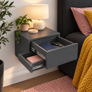 Comodino da parete con cassetto laterale nascosto – B40