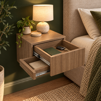 Comodino da parete con cassetto laterale nascosto – B40