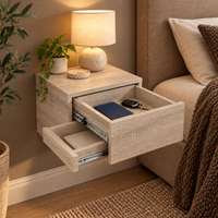 Comodino da parete con cassetto laterale nascosto – B40