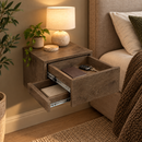Comodino da parete con cassetto laterale nascosto – B40
