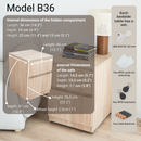 Comodino Moderno con Cassaforte Metallica Nascosta e Serratura RFID – B36