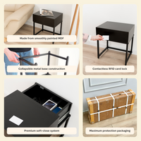 Small Side Table & Nightstand with Hidden Secure Storage CT03