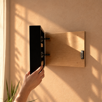 Décoration murale représentant une forêt vert foncé avec rangement RFID caché - D01