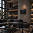 Decorazione da parete con rocce nere e scomparto RFID nascosto – D01