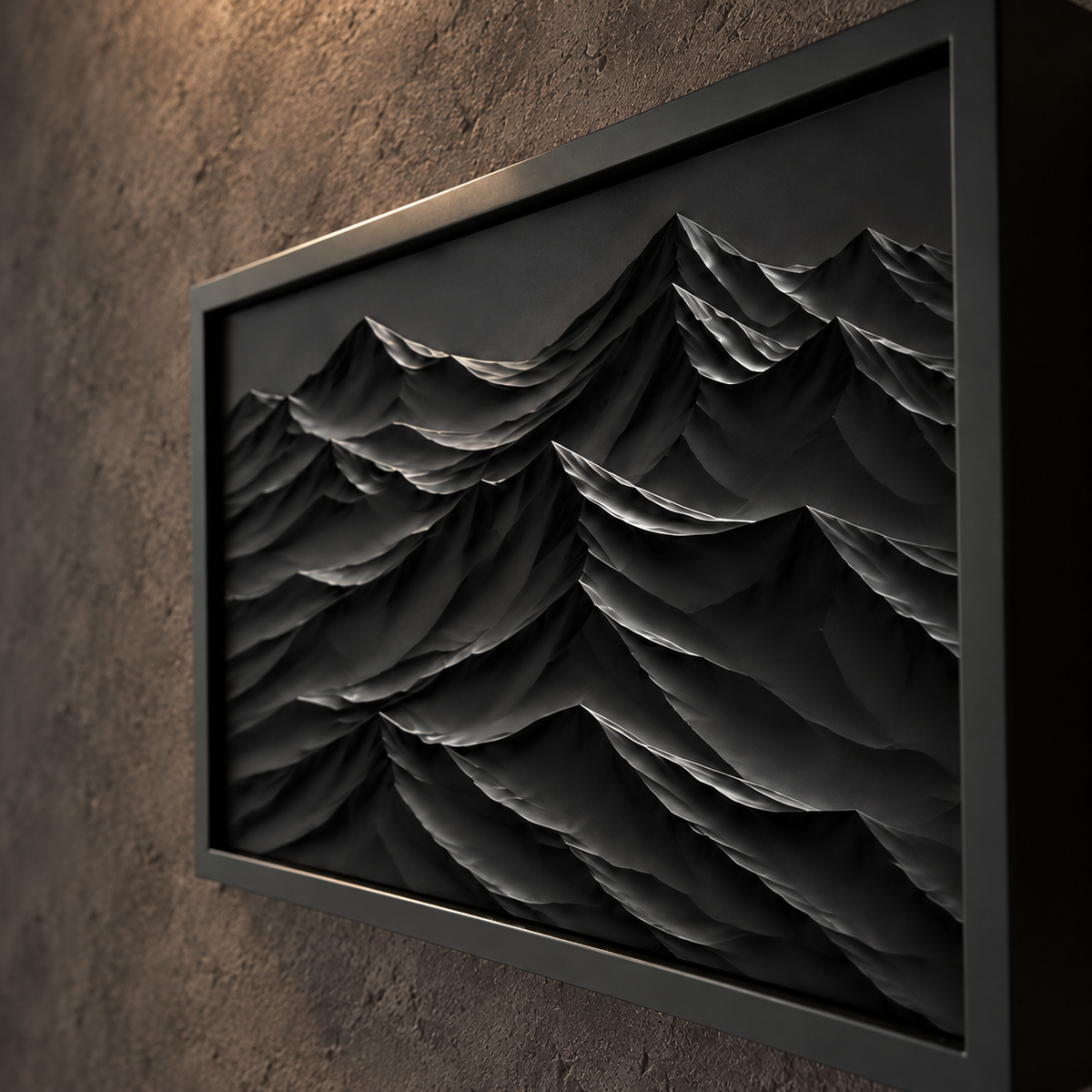 Decorazione da parete con rocce nere e scomparto RFID nascosto – D01