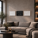 Decorazione da parete con rocce nere e scomparto RFID nascosto – D01