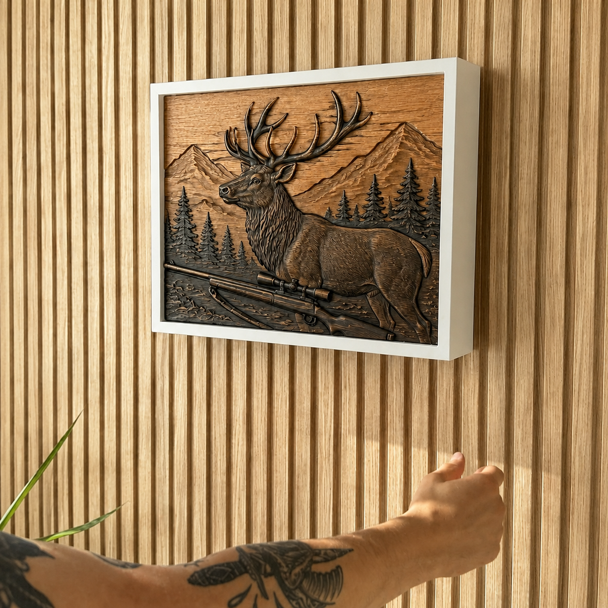 Decorazione da parete con scomparto segreto RFID personalizzabile - D01