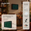 Décoration murale représentant une forêt vert foncé avec rangement RFID caché - D01