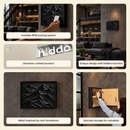 Decorazione da parete con rocce nere e scomparto RFID nascosto – D01