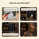 Decorazione da parete con rocce nere e scomparto RFID nascosto – D01