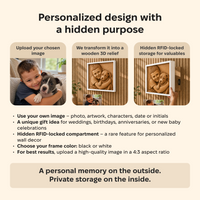Decorazione da parete con scomparto segreto RFID personalizzabile - D01