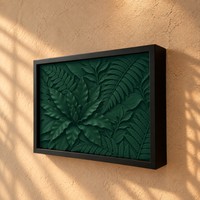 Décoration murale représentant une forêt vert foncé avec rangement RFID caché - D01