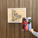 Decorazione murale fotografica personalizzata con vano portaoggetti RFID nascosto – D01