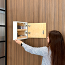 Open fishing wall art with hidden storage compartment for cash, documents and valuables