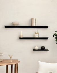 Minimalist Floating Metal Wall Shelf – Powder-Coated Steel