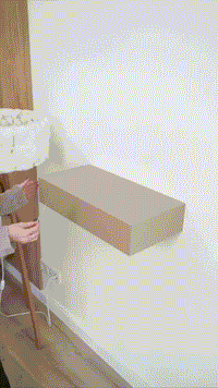 Floating Wall Shelf with Hidden Compartment