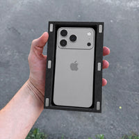 B01 magnetic hidden storage box holding a smartphone, showing the compact inner compartment and built-in magnets
