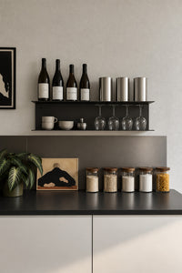 Minimalist Metal Wall Shelf – Two-Tier Steel Shelf M02