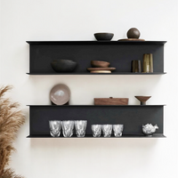 Minimalist Metal Wall Shelf – Two-Tier Steel Shelf M02