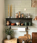 Minimalist Metal Wall Shelf – Two-Tier Steel Shelf M02