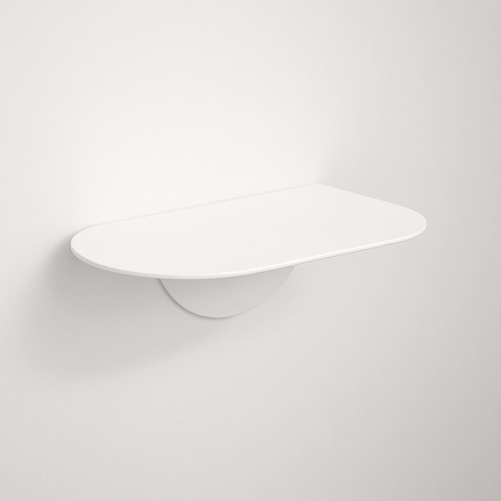 Compact Metal Wall Shelf with Rounded Base – M03