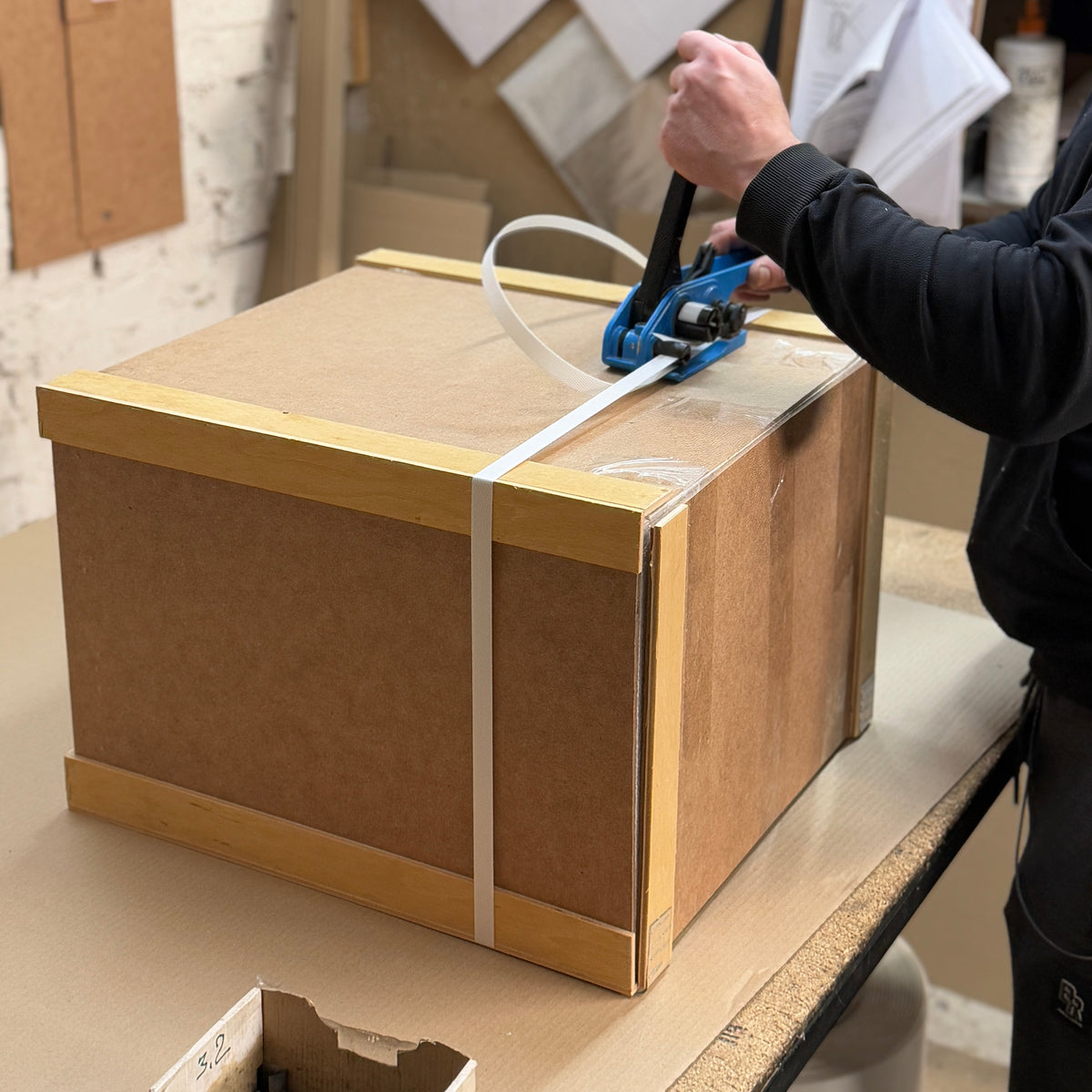 Hiddo furniture securely packed for international delivery