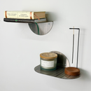 Compact Metal Wall Shelf with Rounded Base – M03