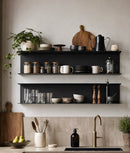 Minimalist Metal Wall Shelf – Two-Tier Steel Shelf M02