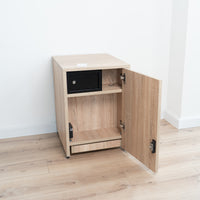 Modern Nightstand with Hidden Metal Safe and RFID Lock – B36