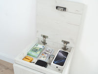 Narrow Nightstand with Two Hidden Compartments and RFID Lock – B38