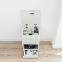 Narrow Nightstand with Two Hidden Compartments and RFID Lock – B38