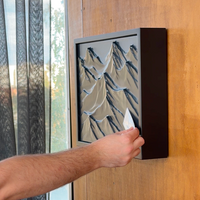 Black Rocks Wall Art Decor with Hidden RFID Storage – D01