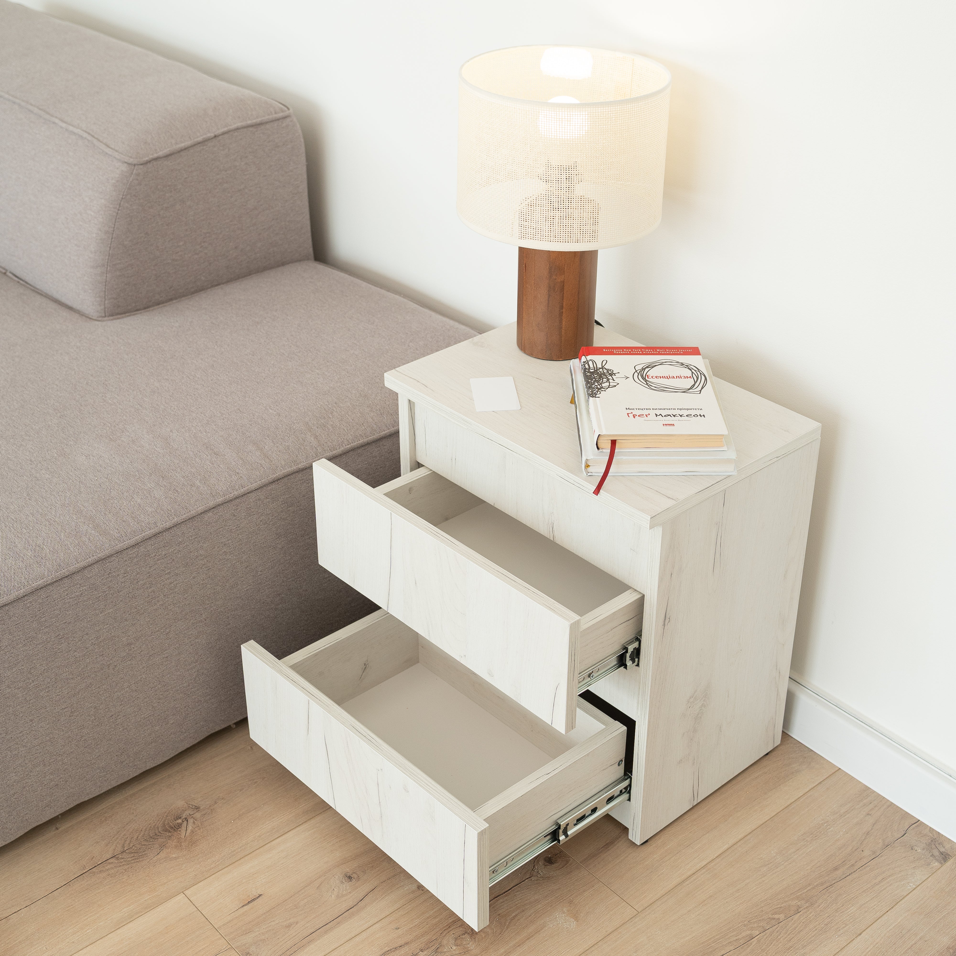 Bedside table with Locked Hidden Storage B24