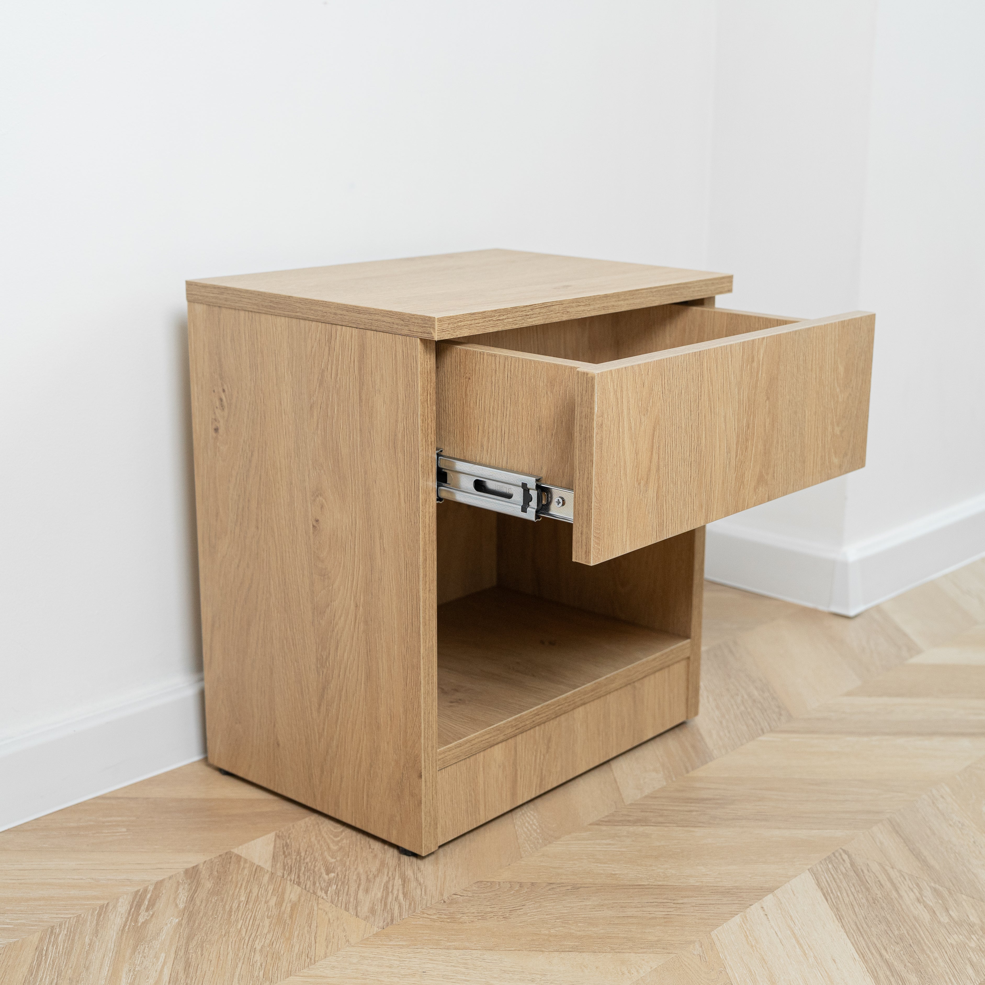 Modern Nightstand with Locked Hidden Storage B22
