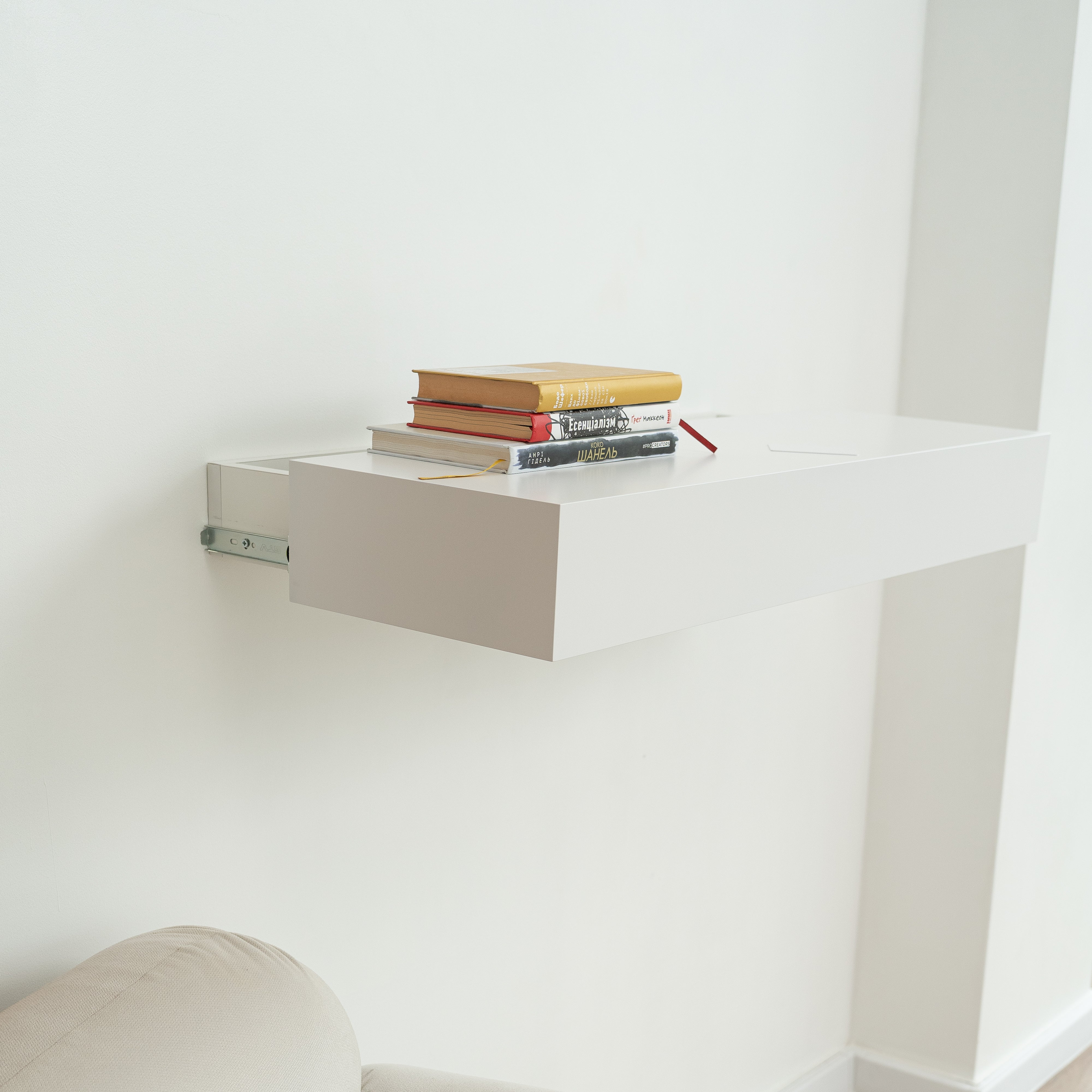 Floating Shelf with Hidden Drawer and RFID Lock