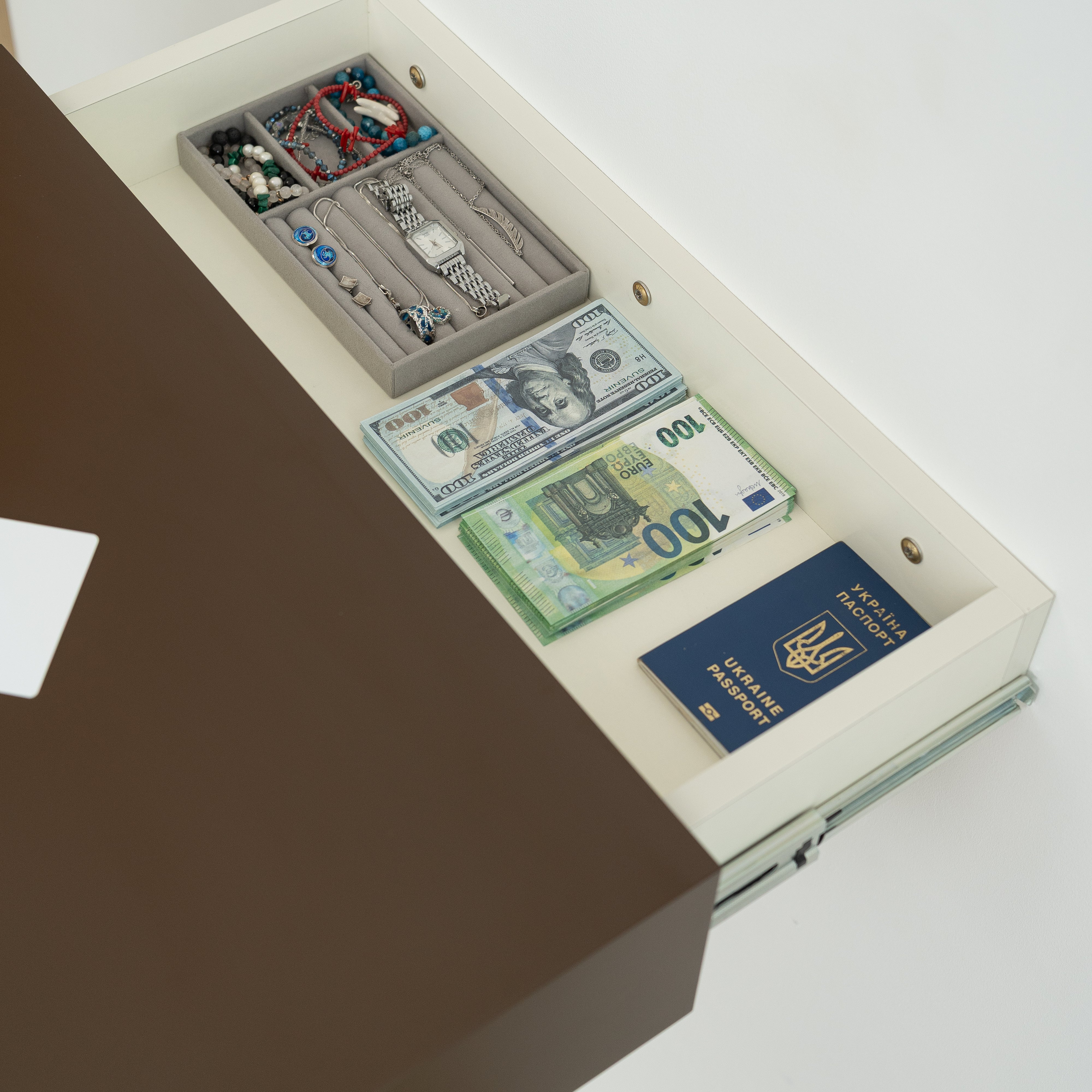 Floating Wall Shelf with Secret Safe