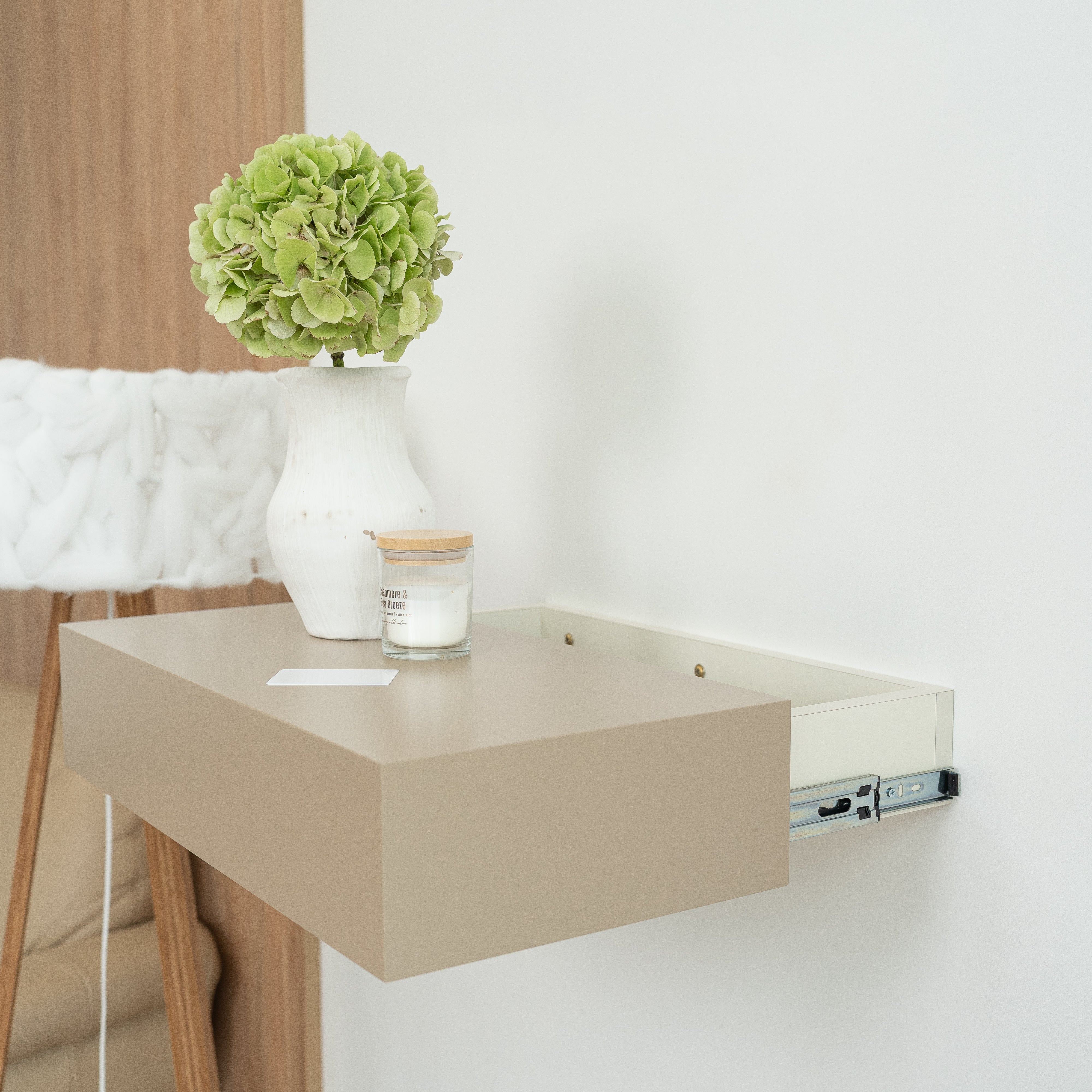 Floating Wall Shelf with Hidden Compartment