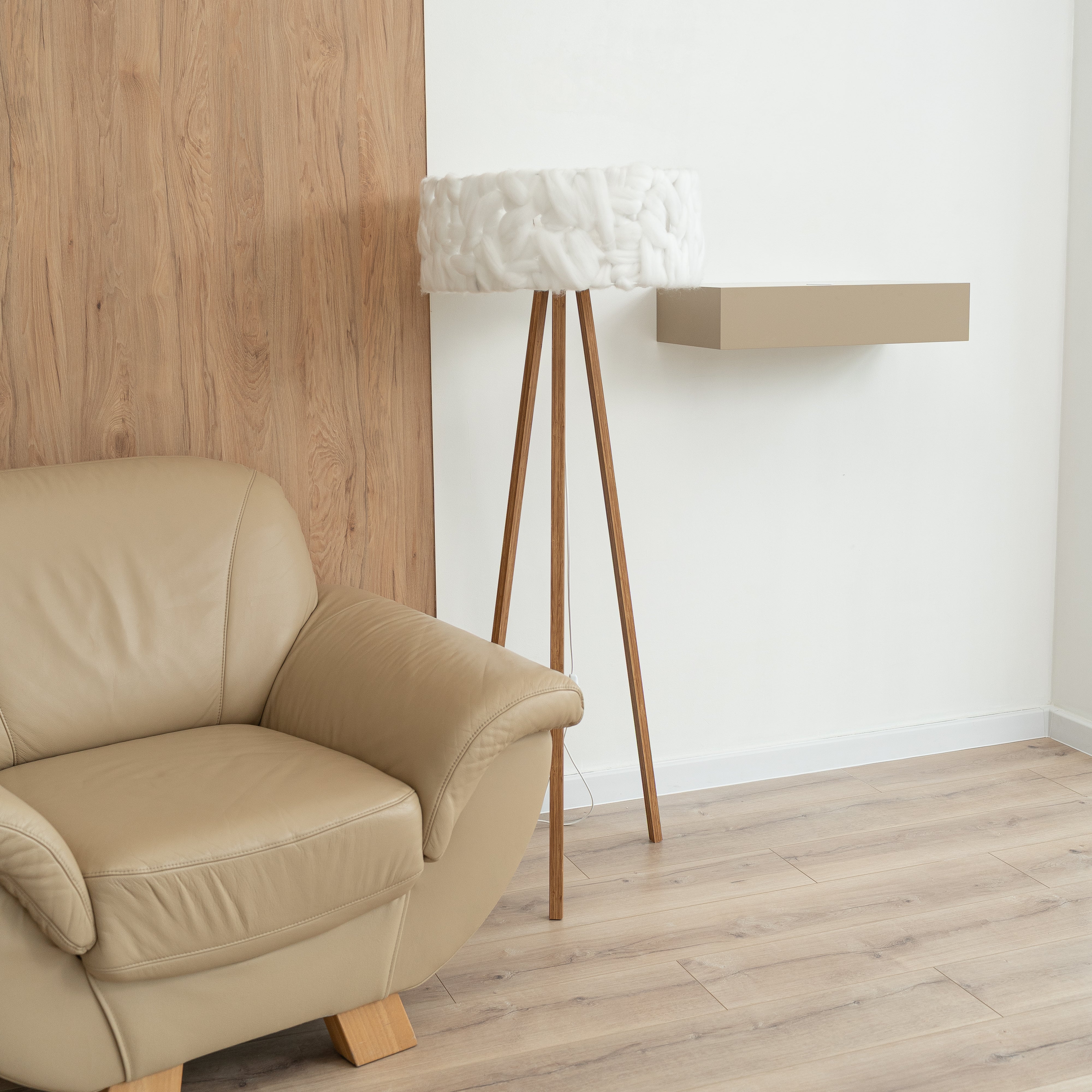 Floating Wall Shelf with Hidden Compartment