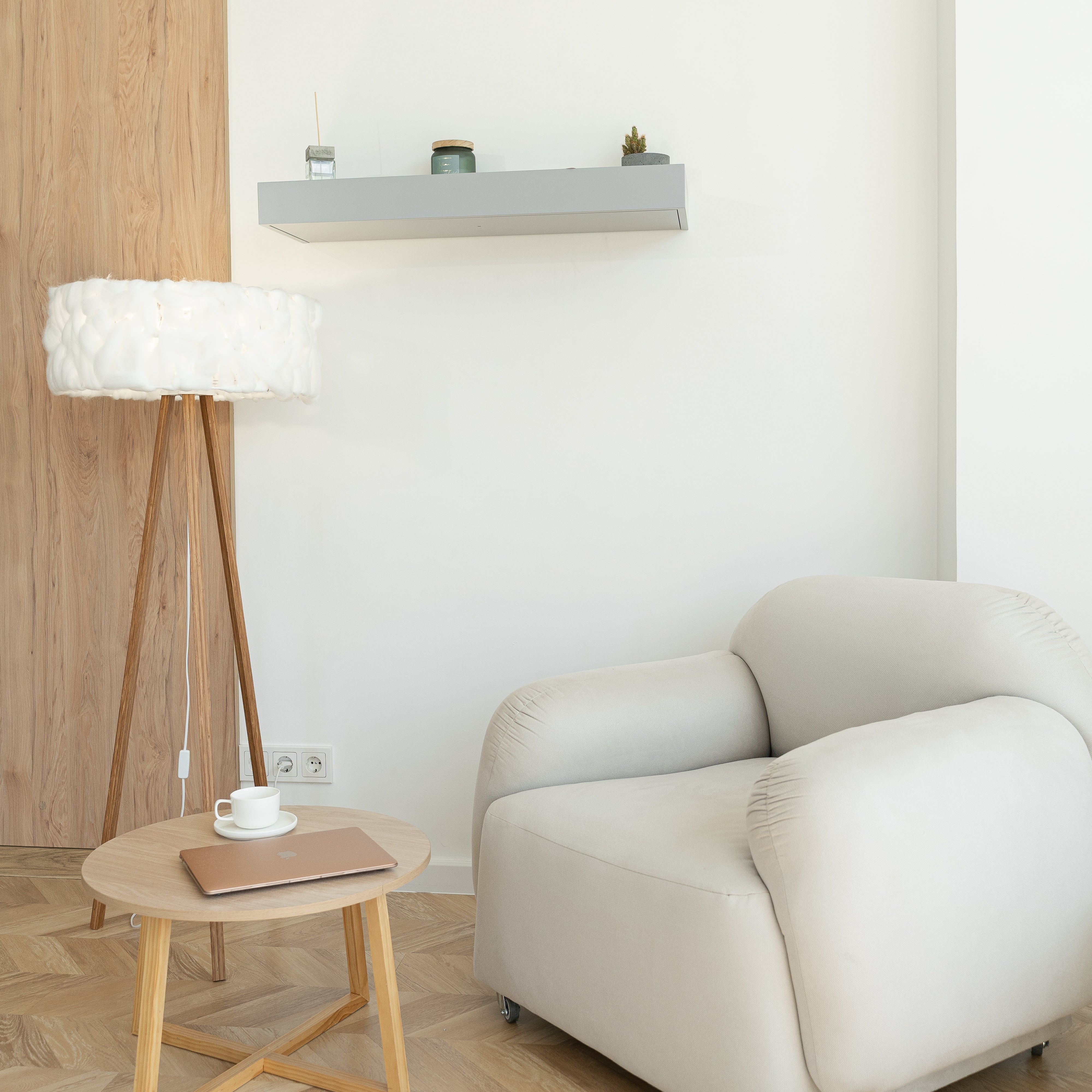 Wall Shelf with Concealed Storage and RFID Lock