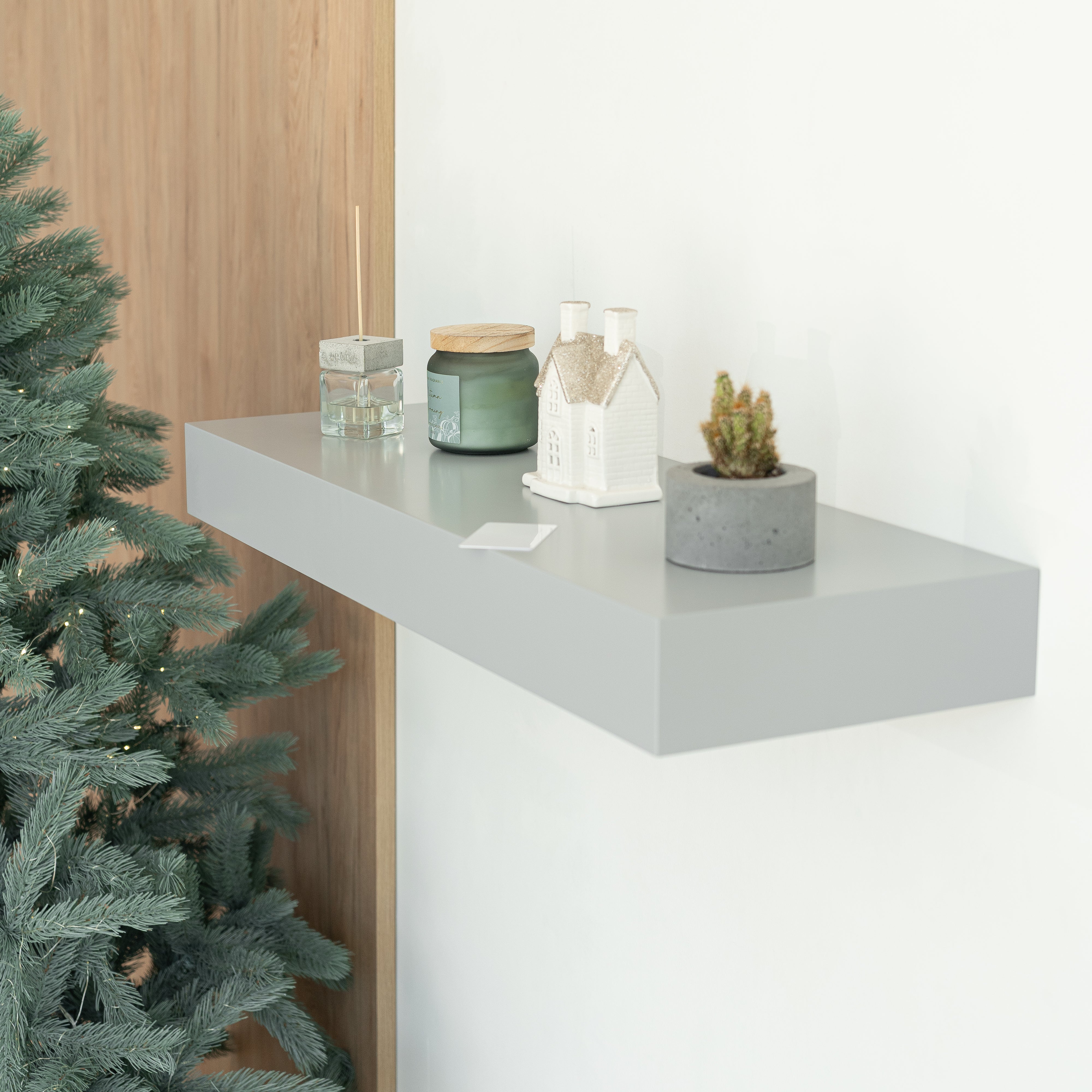 Wall Shelf with Concealed Storage and RFID Lock