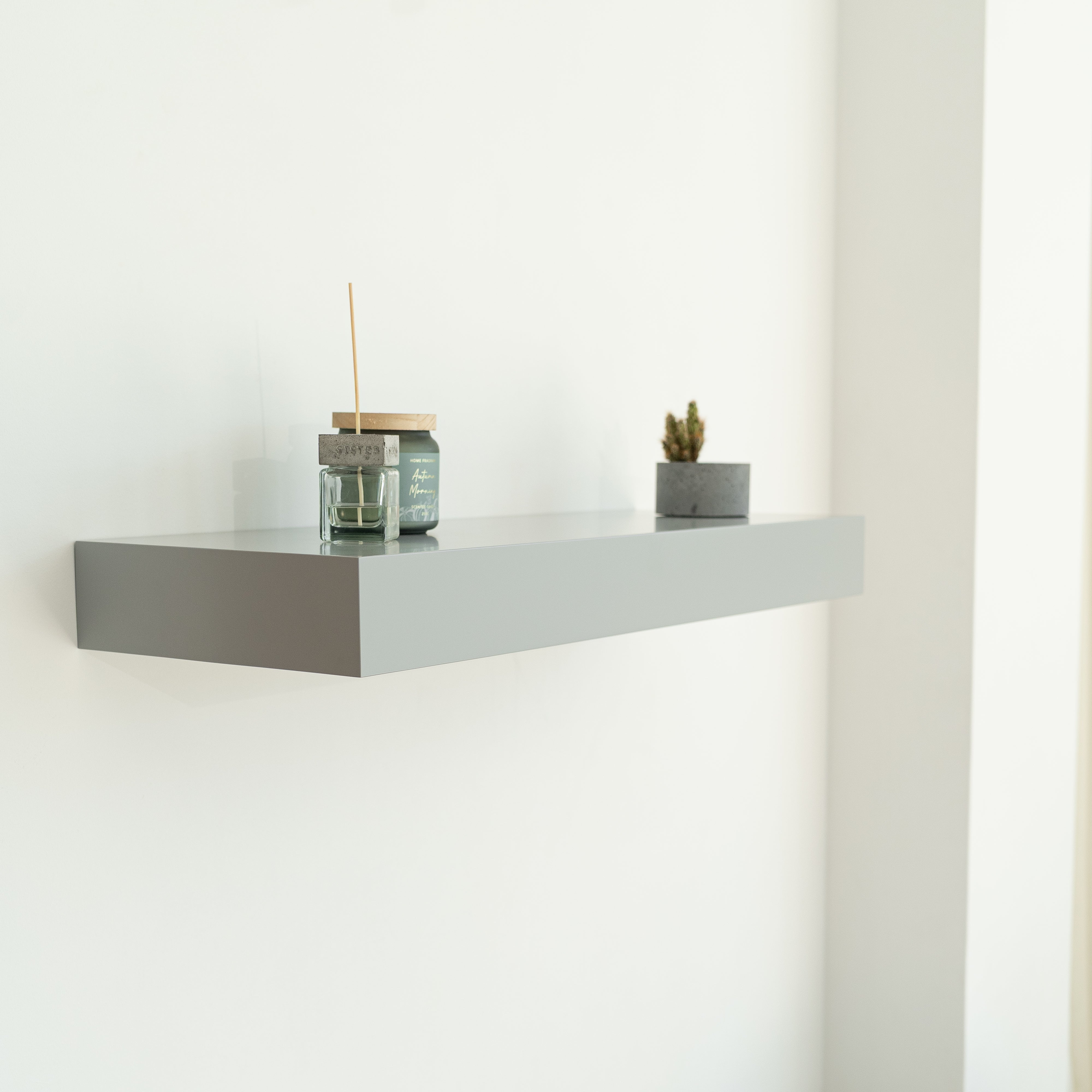 Wall Shelf with Concealed Storage and RFID Lock